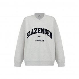 Пуловер Slazenger V Neck Jumper - Grey/Navy пуловер,дамски,блузи,slazenger,v,neck,jumper,grey,navy