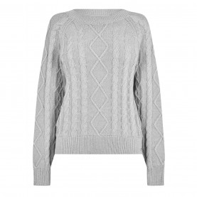 пуловер,дамски,плетени,дрехи,superdry,cable,crew,jumper,light,grey,41q