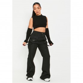 панталони,дамски,къси,панталони,missy,empire,detail,straight,leg,cargo,trousers,black