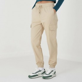 Дамски панталони Brave Soul BS Womens Slim Leg Cargo Pants With Pockets - Stone дамски,панталони,дамски,долнища,размер+,brave,soul,bs,womens,slim,leg,cargo,pants,with,pockets,stone