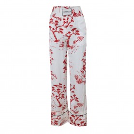 Дамски панталони Off White Womens Tailored Relaxed Fit Knitted Trousers - White/Red дамски,панталони,off,white,women,s,tailored,relaxed,fit,knitted,trousers,white,red