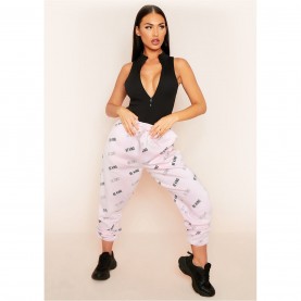 анцуг,дамски,анцузи,missy,empire,kind,repetitive,text,oversized,joggers,pink