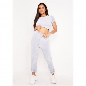 Анцуг Missy Empire Chenille Drawstring Joggers - Blue анцуг,дамски,анцузи,missy,empire,chenille,drawstring,joggers,blue