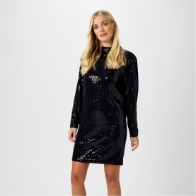 туника,дамски,поли,и,рокли,дамски,плетени,дрехи,biba,biba,sequin,tunic,dress,black