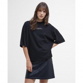 тениска,дамски,топове,barbour,international,franchesca,logo,t,shirt,black