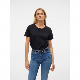 Дамска тениска Vero Moda Womens Paula Regular Fit T-Shirt - Black дамска,тениска,vero,moda,women,s,paula,regular,fit,t,shirt,black
