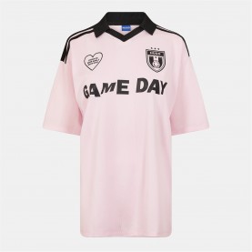 Футболна фланелка HUGO Dila B Game Day Football Shirt - Lt/Pstl Pink футболна,фланелка,дамски,топове,hugo,dila,b,game,day,football,shirt,lt,pstl,pink