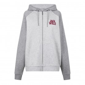 суичър,дамски,горнища,с,качулка,jack,wills,zip,hoodie,light,heather