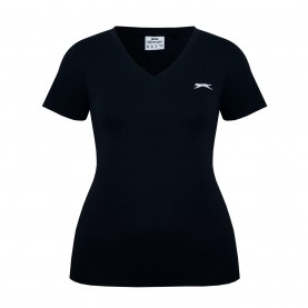 дамски,тениски,дамски,топове,slazenger,v,neck,tee,black