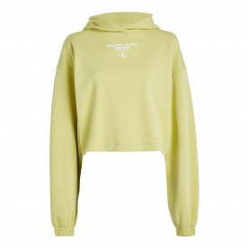 суичър,дамски,блузи,calvin,klein,jeans,gathered,hem,cropped,hoodie,yellow,white