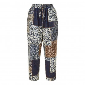 дамски,чорапогащи,и,клинове,yumi,yumi,navy,patchwork,animal,print,trouser,navy