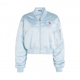 яке,дамски,якета,и,палта,calvin,klein,jeans,cropped,satin,bomber,jacket,keepsake,blue