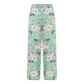 панталони,дамски,чорапогащи,и,клинове,yumi,yumi,sage,green,tropical,palm,print,trousers,sage,green