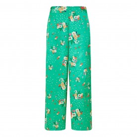 панталони,дамски,чорапогащи,и,клинове,yumi,yumi,green,floral,satin,wide,leg,trousers,green