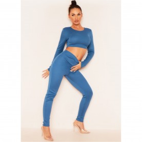 клин,дамски,чорапогащи,и,клинове,missy,empire,ribbed,high,waisted,leggings,teal