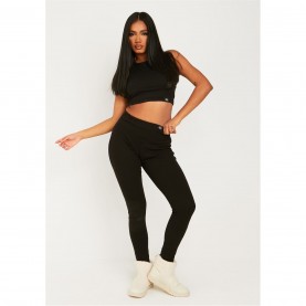 клин,дамски,чорапогащи,и,клинове,missy,empire,tab,detail,thick,rib,leggings,black