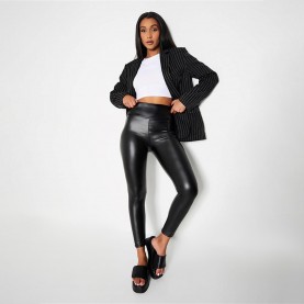 клин,i,saw,it,first,wet,look,faux,leather,high,waist,leggings,black