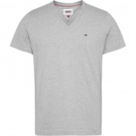 тениска,мъжки,тениски,tommy,jeans,original,v,neck,t,shirt,lt,grey,htr