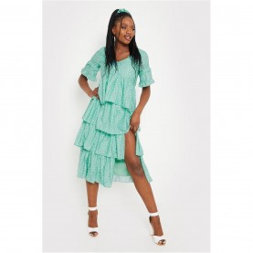 рокля,дамски,поли,и,рокли,in,the,style,the,style,floral,split,frill,midi,dress,sage,green