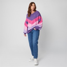 пуловер,дамски,плетени,дрехи,дамски,облекла,размер,be,you,you,slouch,longline,jumper,pink