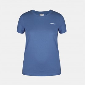 Дамска тениска с къс ръкав Slazenger Crew Neck Tee Womens - Blue дамска,тениска,с,къс,ръкав,дамски,тениски,дамски,топове,дамски,горнища,размер+,дамски,облекла,размер,slazenger,crew,neck,tee,womens,blue