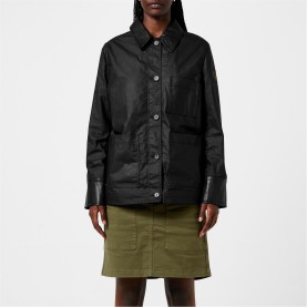 яке,дамски,якета,и,палта,belstaff,women's,tent,waxed,cotton,long,sleeve,mid,length,wax,jacket,black