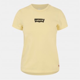 тениска,дамски,топове,levis,print,t,shirt,butter,yellow