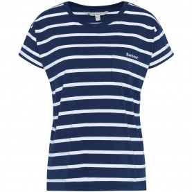 Тениска Barbour Otterburn Stripe T-Shirt - Navy/White тениска,дамски,топове,barbour,otterburn,stripe,t,shirt,navy,white