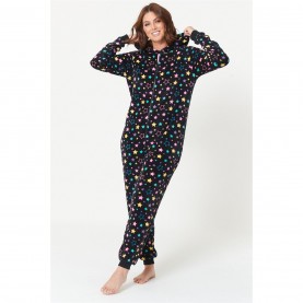 пижама,дамски,пижами,дамски,облекла,размер,studio,leopard,hooded,fleece,onesie,black,multi