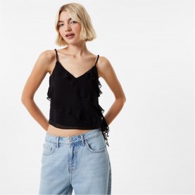 потник,дамски,топове,jack,wills,frill,cami,top,black