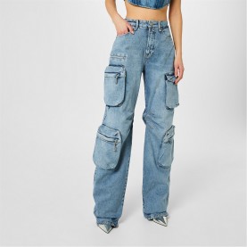 дънки,дамски,чорапогащи,и,клинове,good,american,denim,blend,cargo,jeans,indigo,301