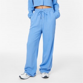 панталони,дамски,панталони,jack,wills,linen,blend,wide,leg,trousers,ultra,marine