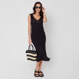 рокля,дамски,плетени,дрехи,be,you,knitted,midi,dress,black