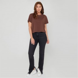 тениска,дамски,тениски,дамски,топове,be,you,boxy,t,shirt,chocolate