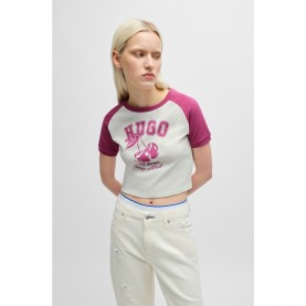 тениска,дамски,топове,hugo,b,cropped,t,shirt,medium,pink