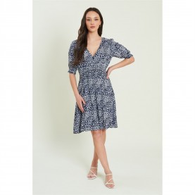 рокля,дамски,поли,и,рокли,be,you,you,tea,dress,navy,floral