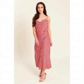 рокля,дамски,поли,и,рокли,be,you,slip,midi,dress,brown,stripe