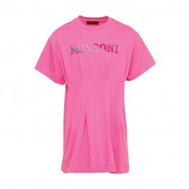 Юношеска тениска MISSONI Logo T-Shirt Dress Juniors - Fuschia 50Q юношеска,тениска,детски,3/4,панталони,missoni,logo,t,shirt,dress,juniors,fuschia,50q