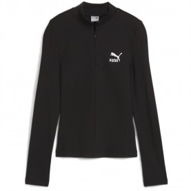 дамски,тениски,дамски,топове,puma,ribbed,half,zip,long,sleeve,puma,black