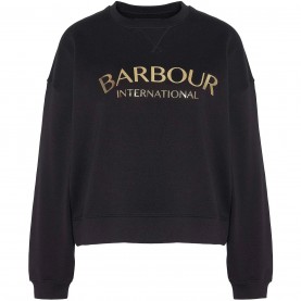 Блуза Barbour International Laia Logo Sweatshirt - Black блуза,дамски,горнища,с,качулка,дамски,ежедневни,облекла,barbour,international,laia,logo,sweatshirt,black