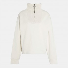 Блуза Barbour Fleur Half-Zip Sweatshirt - Ecru блуза,дамски,горнища,с,качулка,дамски,ежедневни,облекла,barbour,fleur,half,zip,sweatshirt,ecru