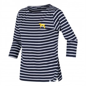 3/4,тениска,дамски,топове,дамски,блузи,с,яка,regatta,polina,three,quartersleeve,t,shirt,navy,whtdog