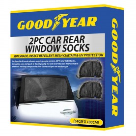 Чорапи Goodyear 2 Piece Car Rear Window Socks - Black чорапи,аксесоари,за,кола,goodyear,2,piece,car,rear,window,socks,black