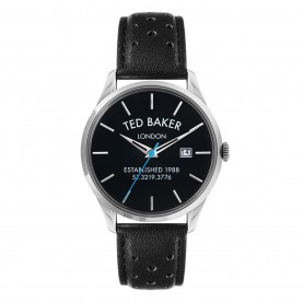 часовник,часовници,ted,baker,laytonn,brogue,watch,silver,black