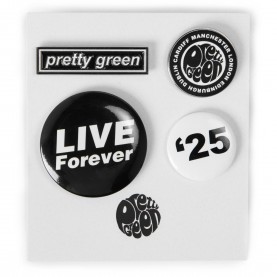 Pretty Green Mens PG LF Pack Badges - Black pretty,green,men,s,pg,lf,pack,badges,black