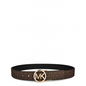 MICHAEL Michael Kors Women's Round Logo Reversible Leather Belt - Brown Rev аксесоари,на,разпродажба,michael,michael,kors,women's,round,logo,reversible,leather,belt,brown,rev