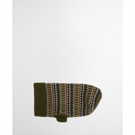 Barbour Marlow Fair Isle Dog Jumper - Olive barbour,marlow,fair,isle,dog,jumper,olive