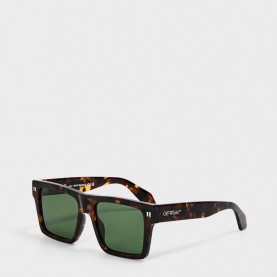 Off White UV Protection Round Sunglasses - Havana/Green off,white,uv,protection,round,sunglasses,havana,green