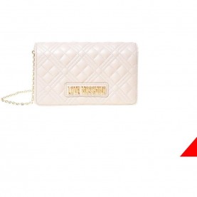Чанта Love Moschino Super Quilted Mini Crossbody Bag - Ivory чанта,всички,чанти,аксесоари,на,разпродажба,love,moschino,super,quilted,mini,crossbody,bag,ivory