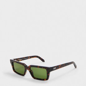 Off White Round Sunglasses - Havana/Green off,white,round,sunglasses,havana,green